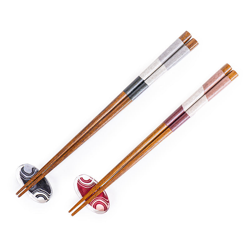 Set di bacchette giapponesi Uzumaki e supporti