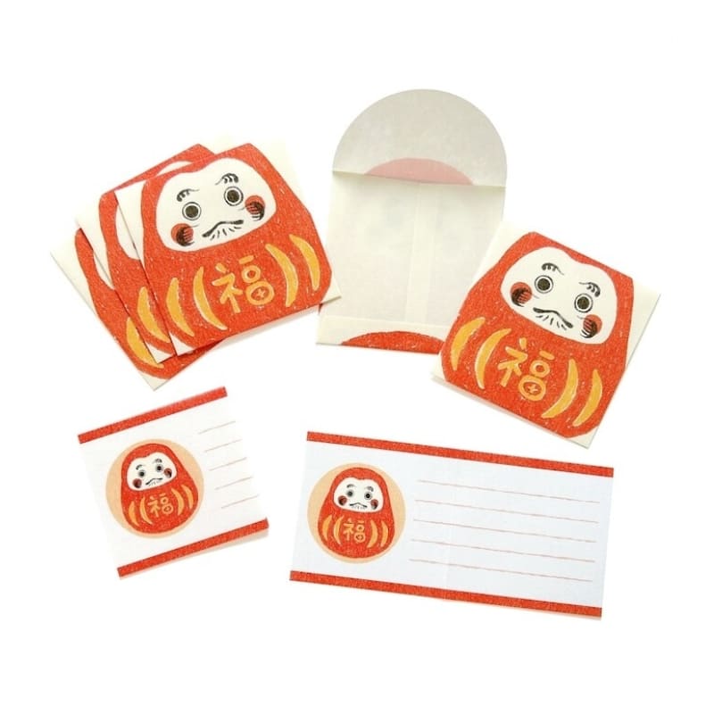 Set di carta da lettere Pochibumi Daruma