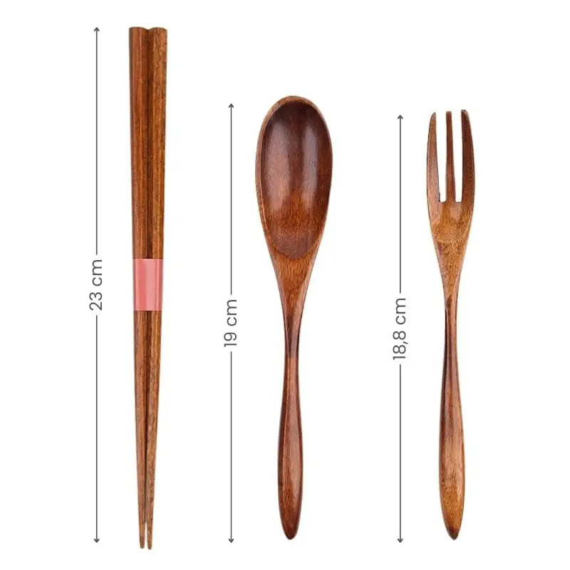 Set di posate giapponesi in legno