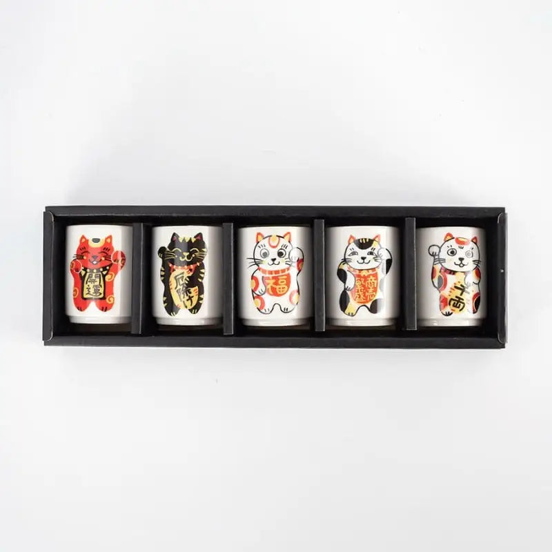 Set di bicchieri da sake Maneki Neko