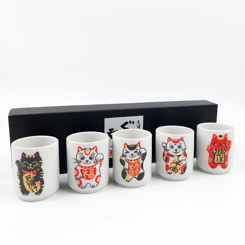 Set di bicchieri da sake Maneki Neko
