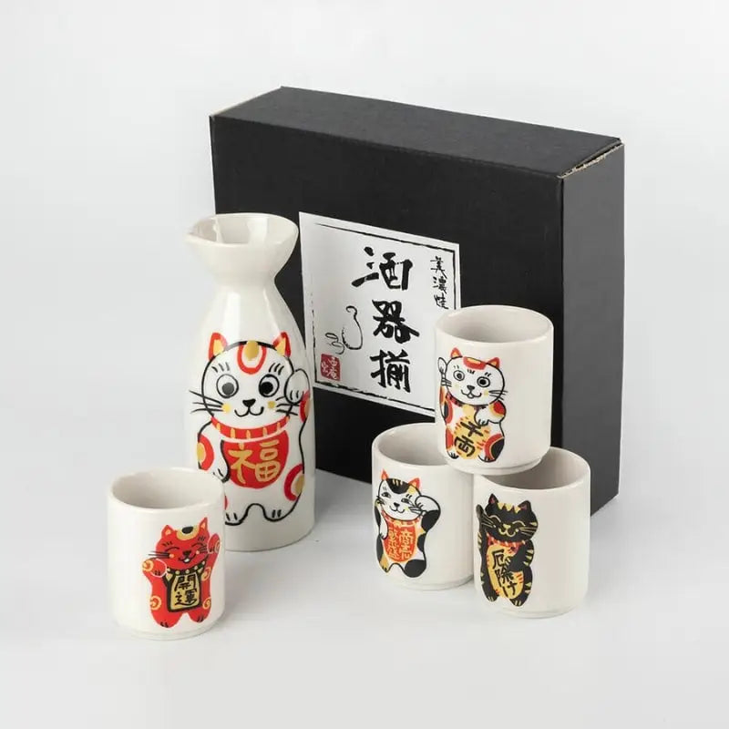 Set di sake Maneki Neko
