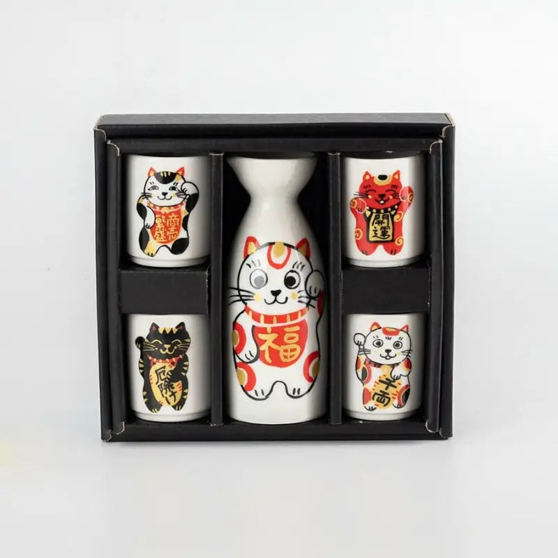 Set di sake Maneki Neko