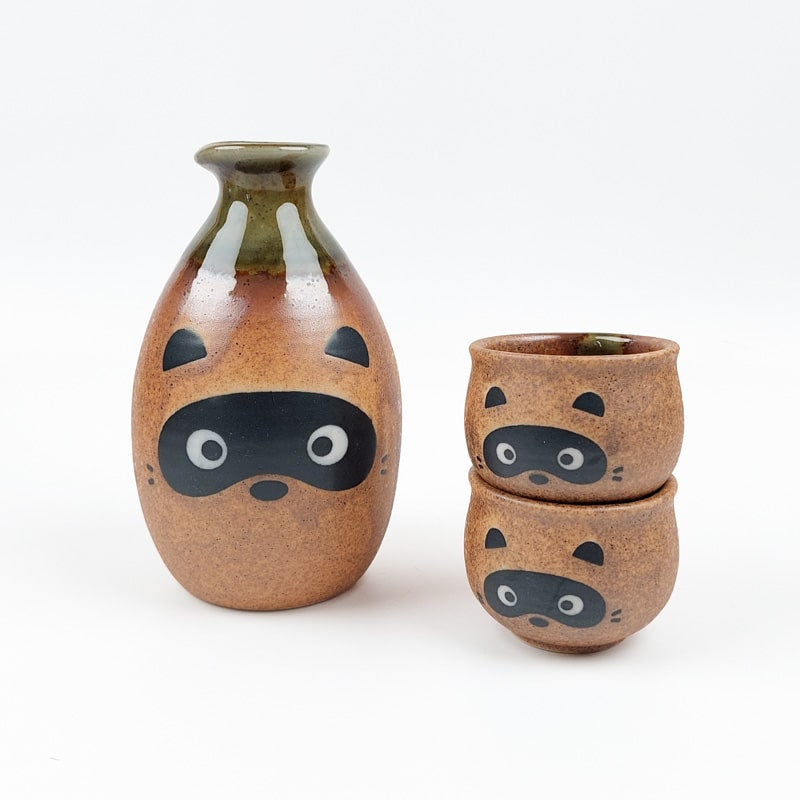 Set di sake giapponese Tanuki