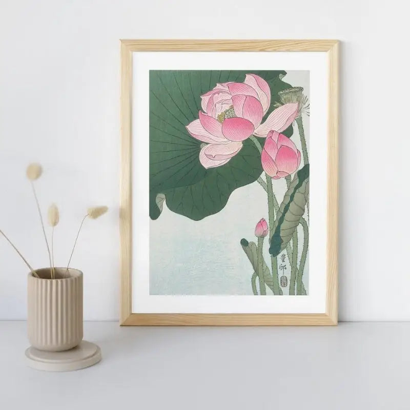 Stampa del fiore di loto giapponese - A3