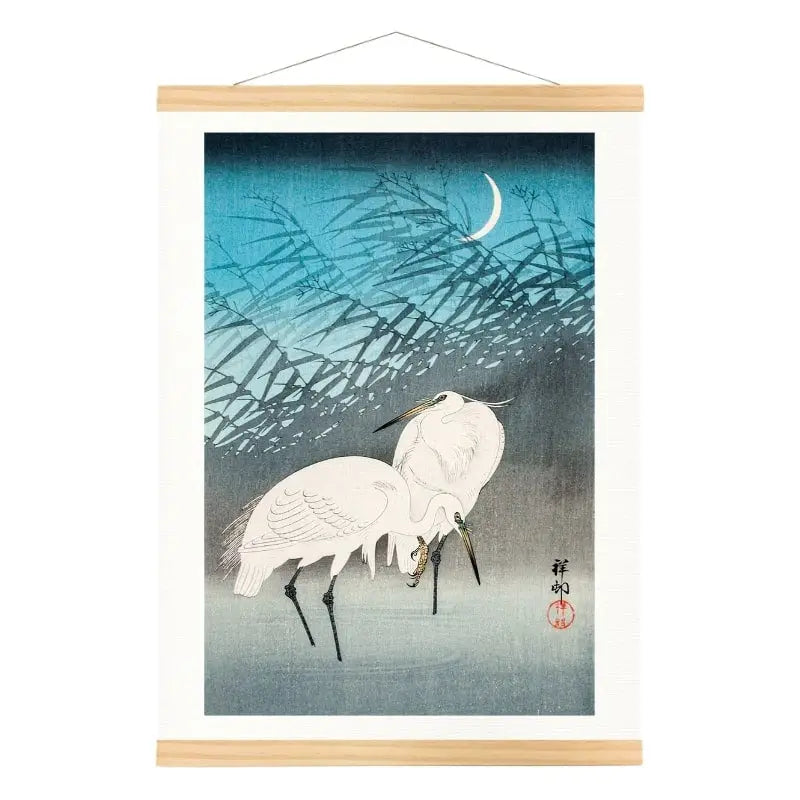 Egrette e canneti Stampa giapponese - A3