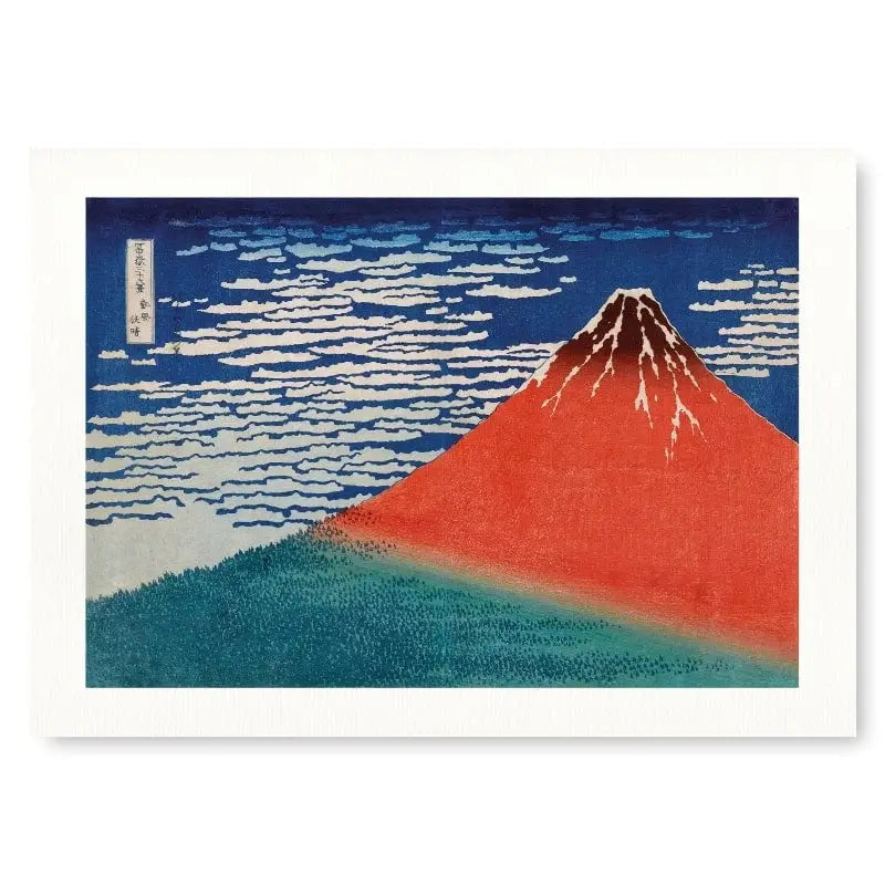 Monte Fuji rosso Stampa giapponese - A3