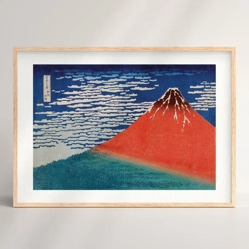 Monte Fuji rosso Stampa giapponese - A3