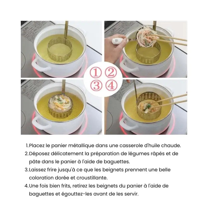 Stampo giapponese Kakiage in acciaio inox