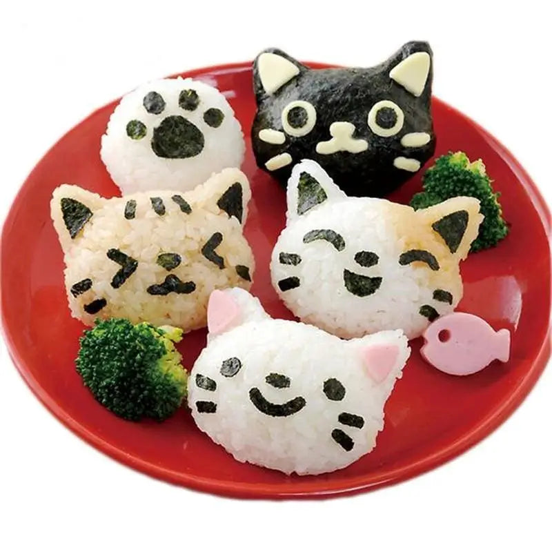 Stampo per onigiri giapponese a testa di gatto