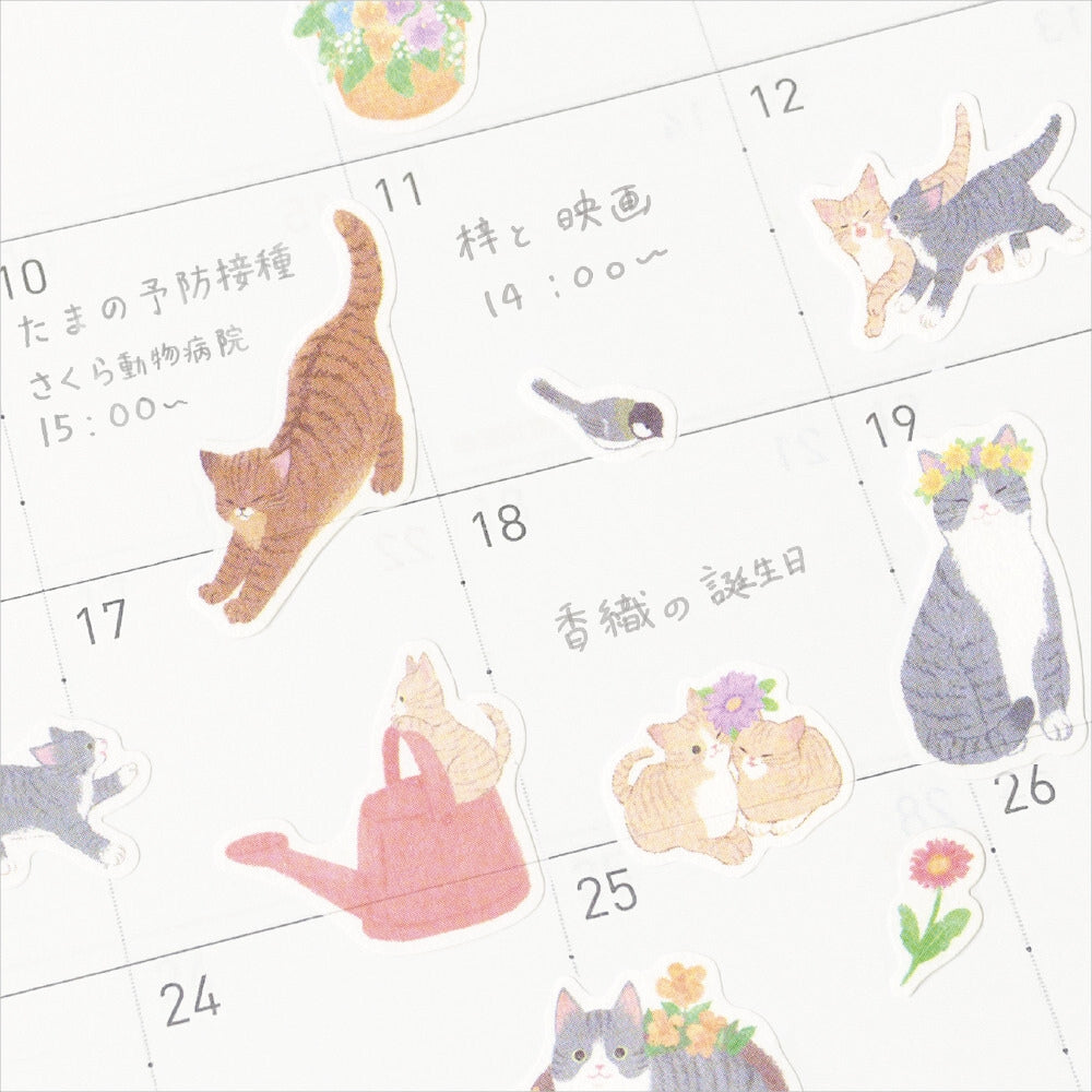 Sticker Giapponesi - Gatti Hananiwa