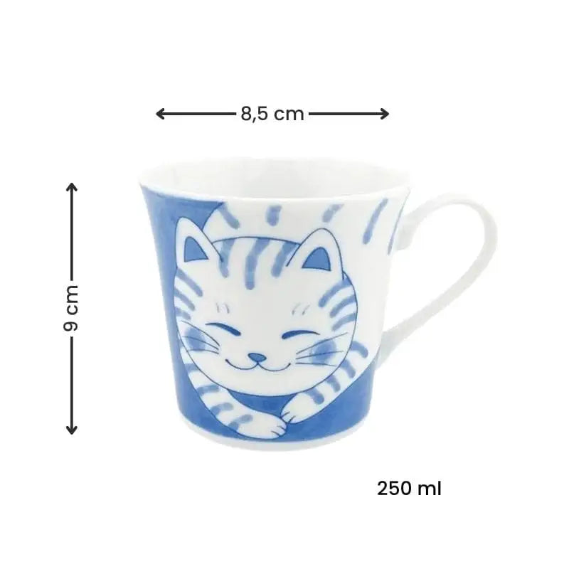 Tazza giapponese Neko Blue