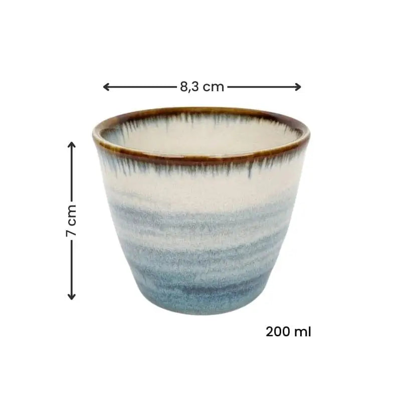Tazza giapponese Hakeme blu