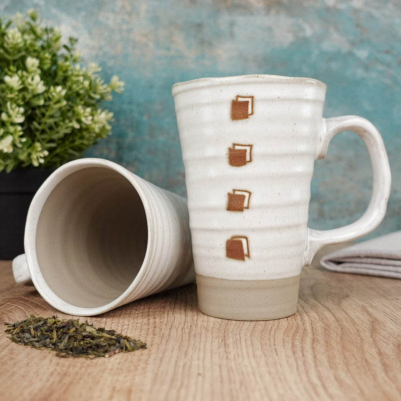 Tazza giapponese bianca grande