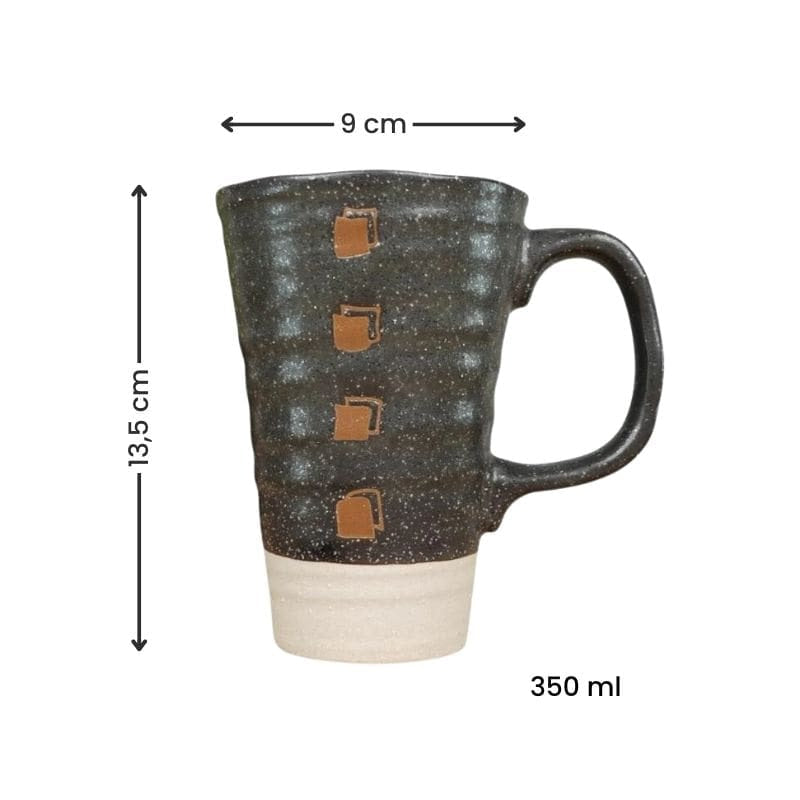 Tazza giapponese grande nera