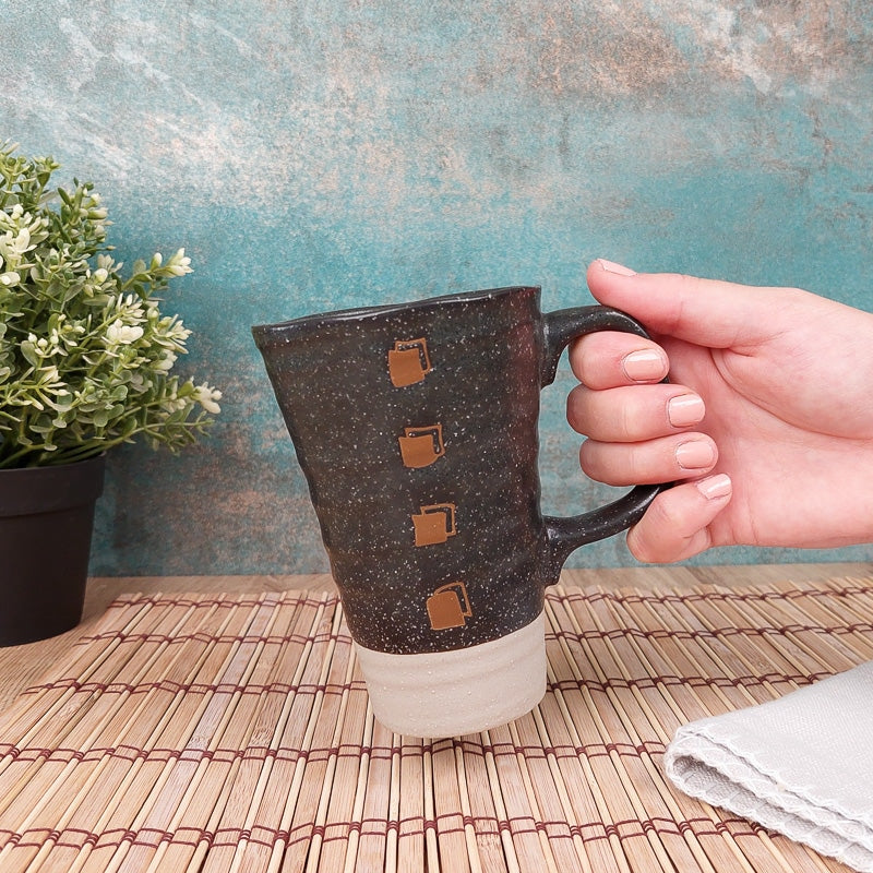 Tazza giapponese grande nera