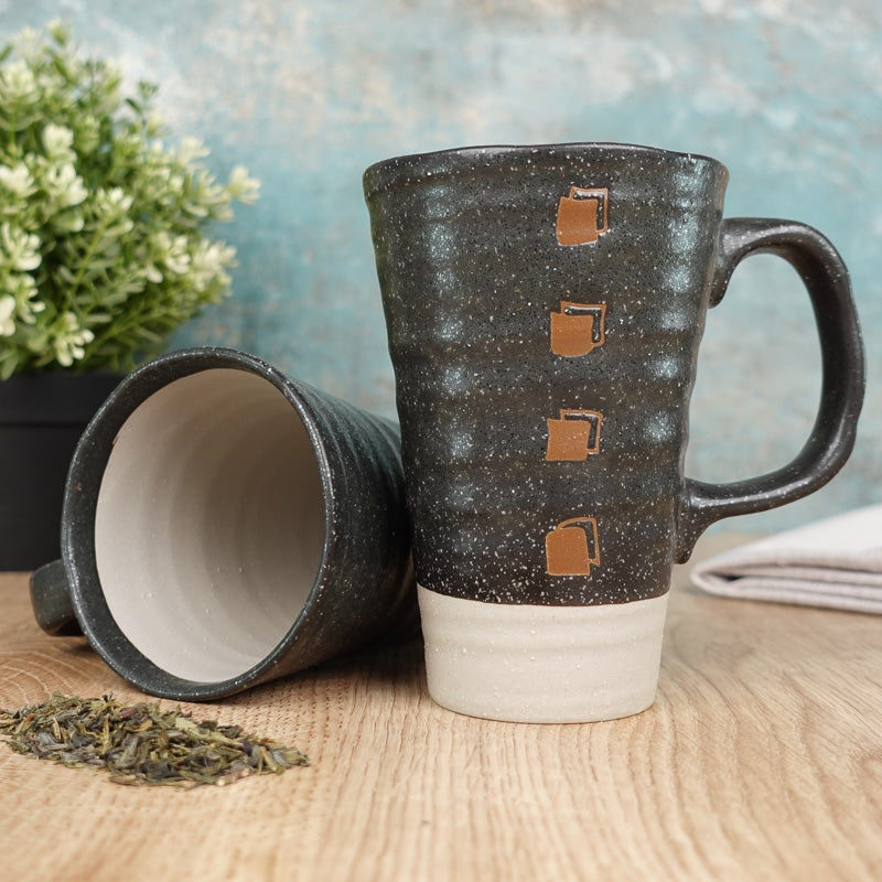 Tazza giapponese grande nera