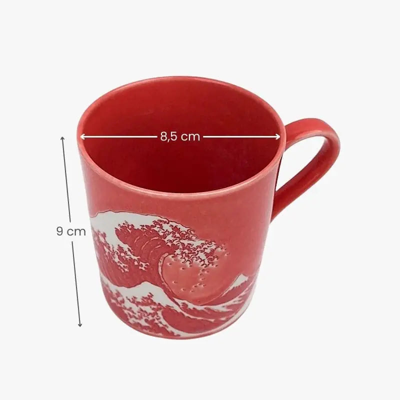 Tazza giapponese rossa Kanagawa