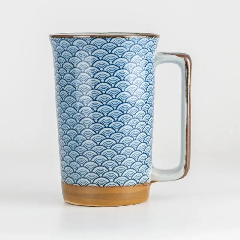 Tazza giapponese grande Seigaiha
