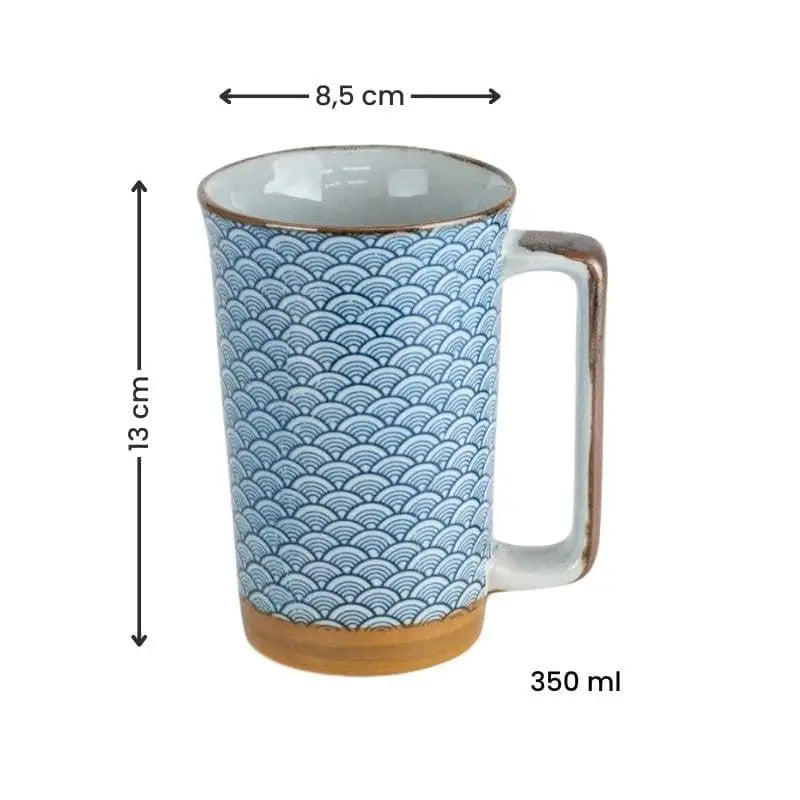 Tazza giapponese grande Seigaiha