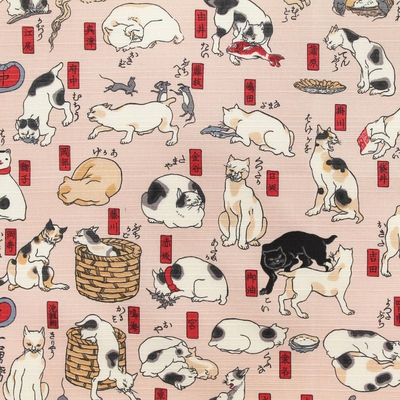 Gatti giapponesi Furoshiki grandi - 70x70 cm