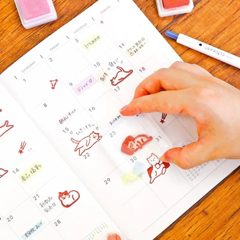 Timbri trasparenti per gatti giapponesi