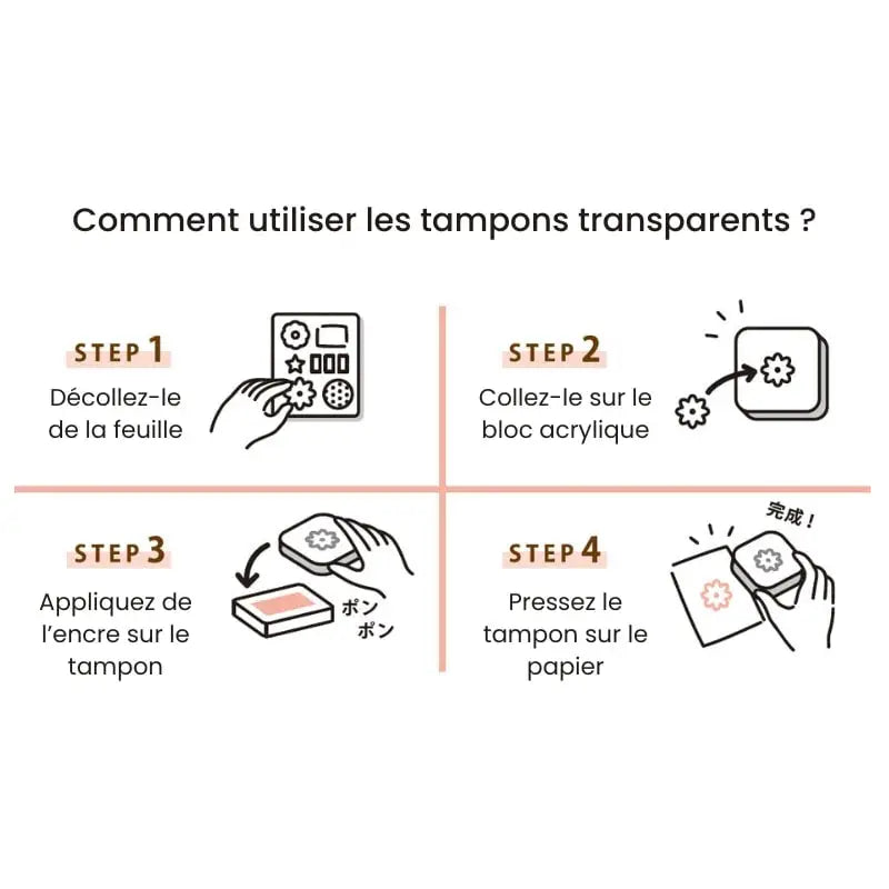 Timbri trasparenti per gatti giapponesi