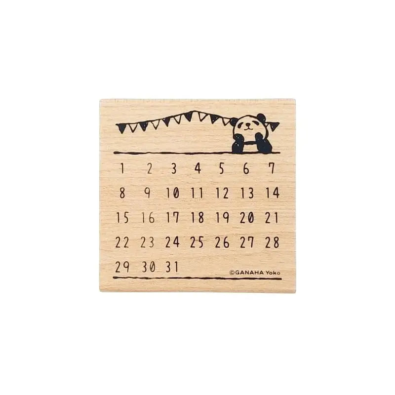 Timbro calendario del panda giapponese