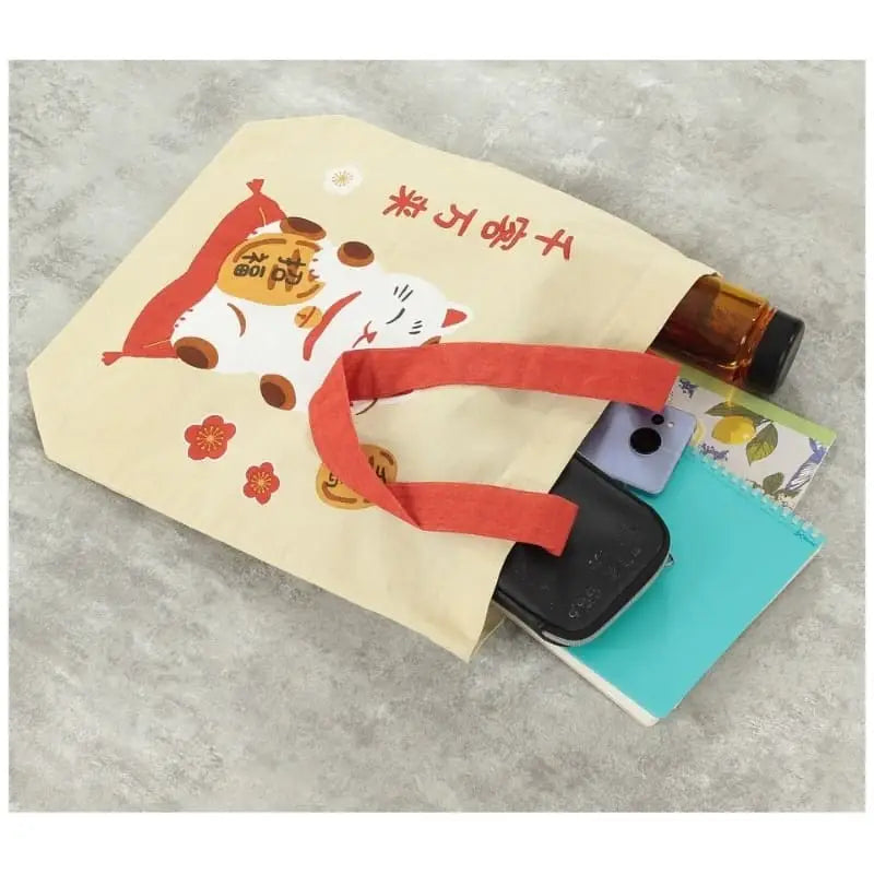 Borsa a tracolla Beige Fuku Maneki Neko