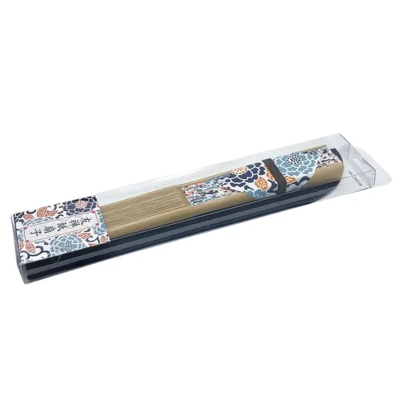 Ventagli giapponesi blu Yuzen Botan