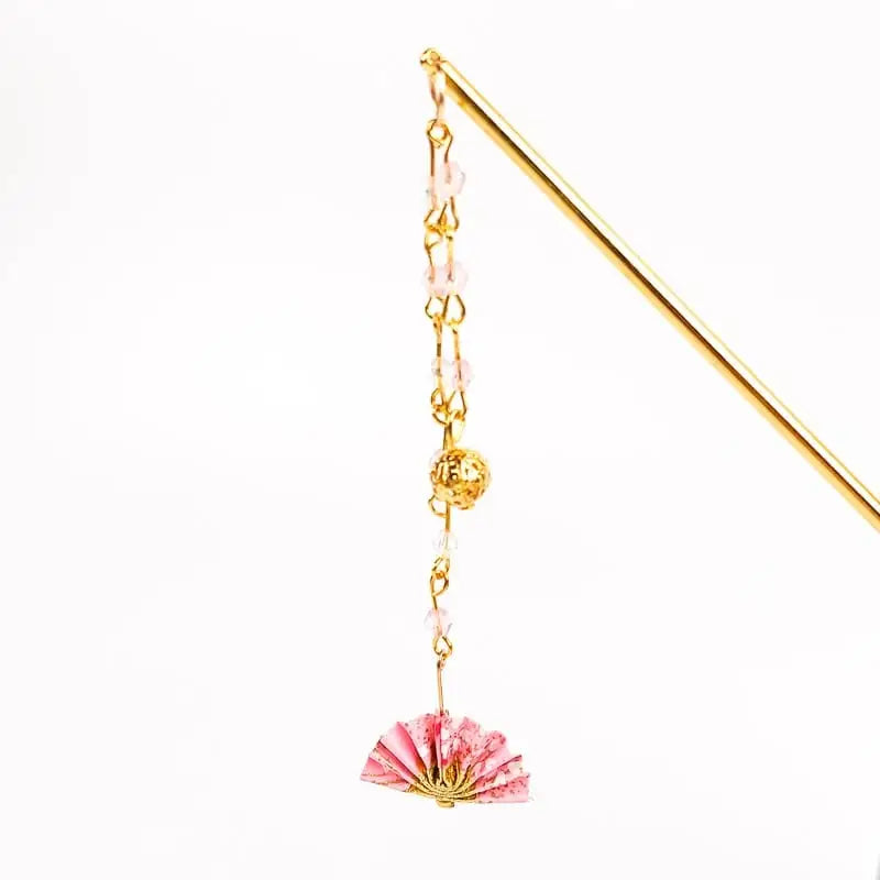 Ventaglio giapponese Kanzashi rosa