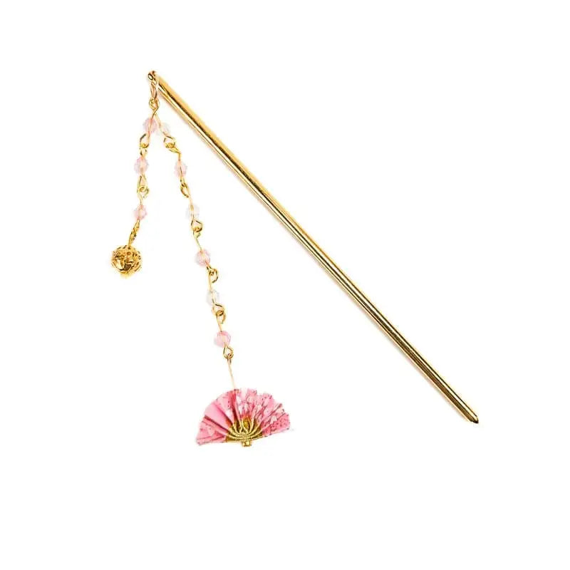 Ventaglio giapponese Kanzashi rosa