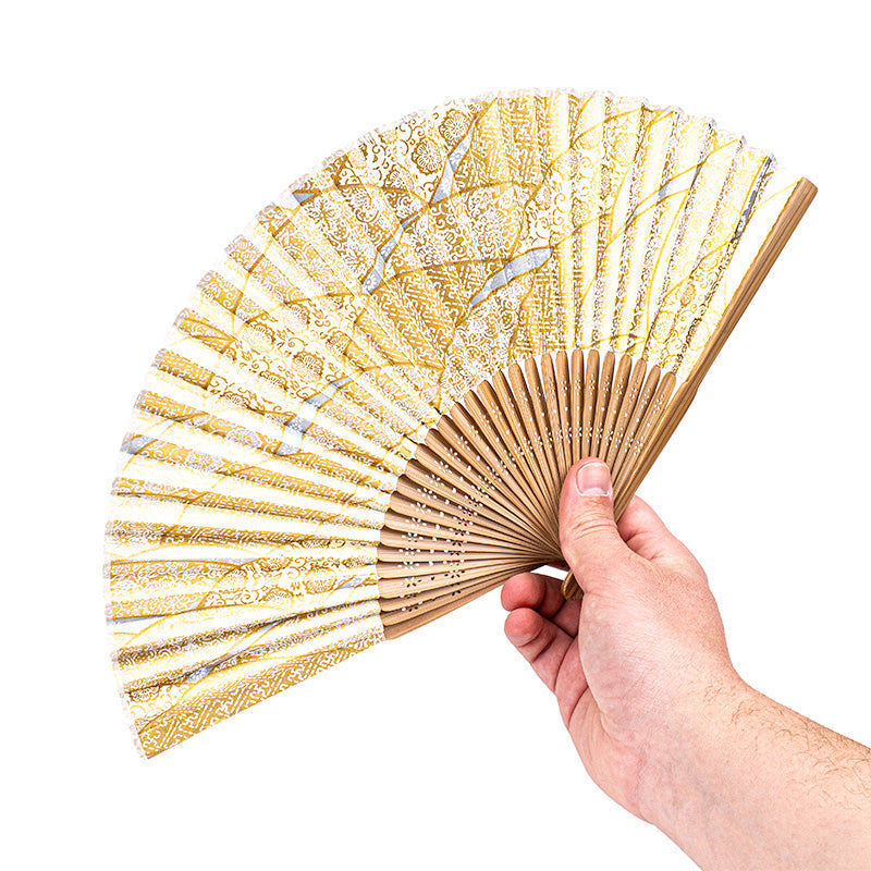 Ventaglio giapponese Mino Washi Golden