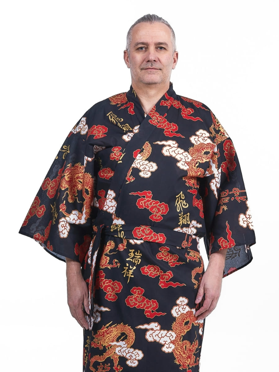 Yukata Kimono da uomo Ryū to Kumo