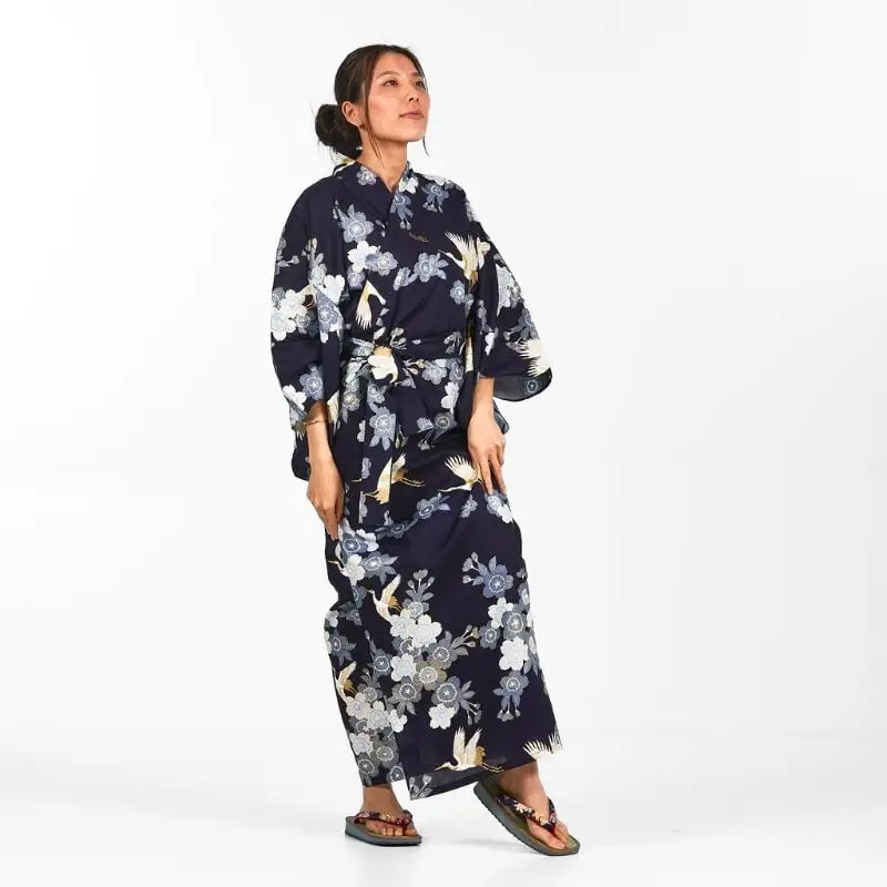 Yukata Kimono donna Sakura to Tsuru