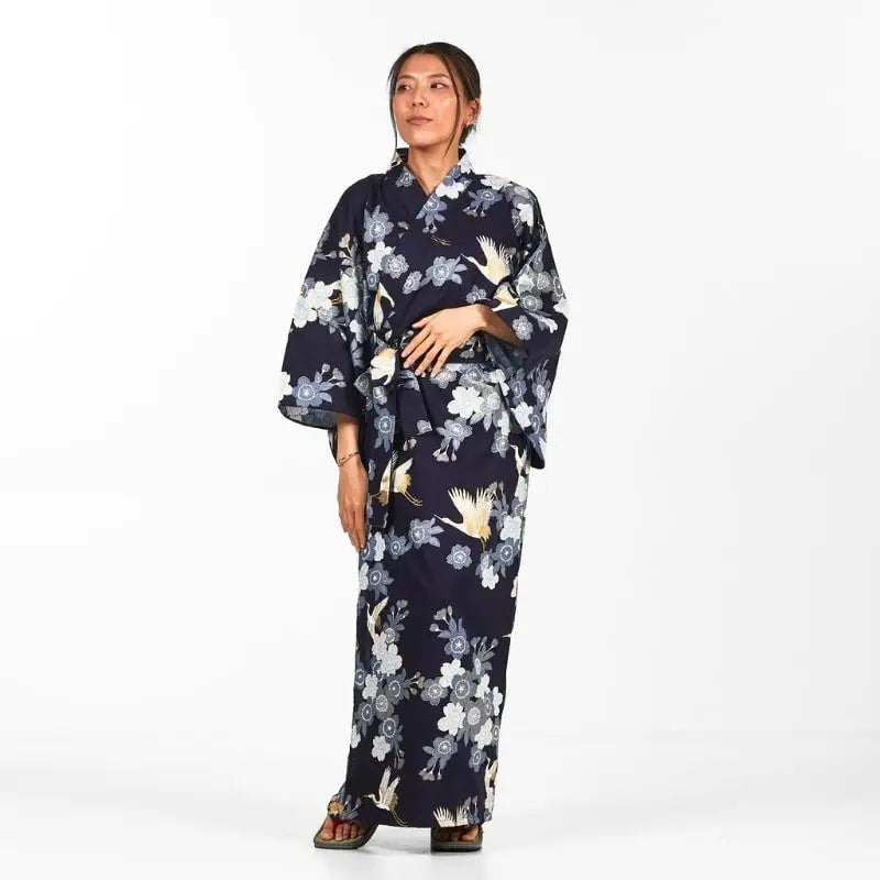 Yukata Kimono donna Sakura to Tsuru - M