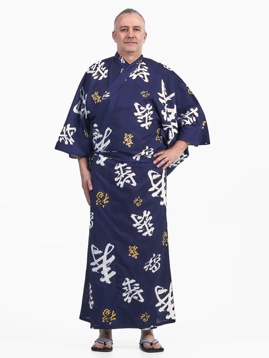Yukata Kimono Kotobuki da uomo