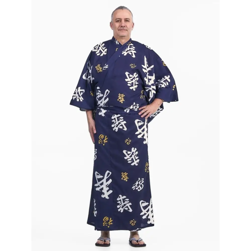 Yukata Kimono Kotobuki da uomo - S