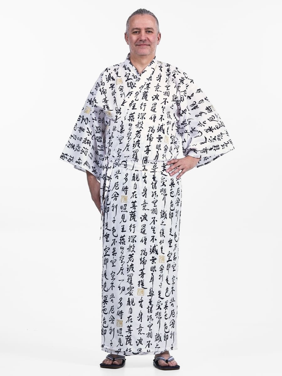 Yukata Sutra Hannya Kimono da uomo