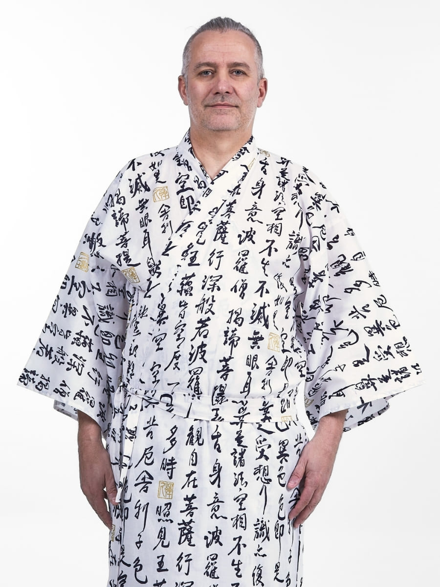 Yukata Sutra Hannya Kimono da uomo