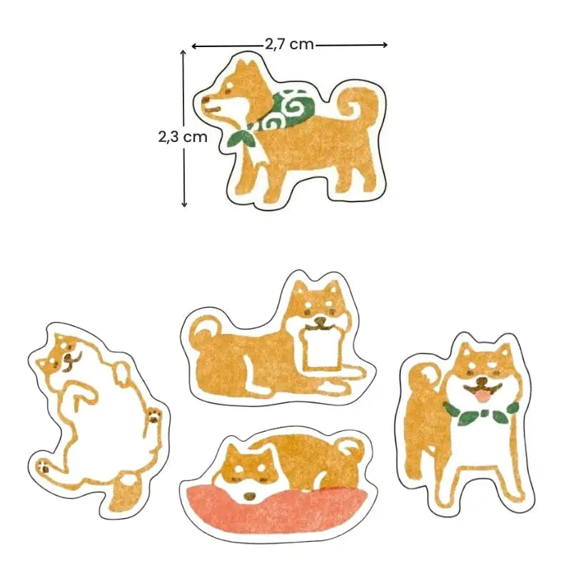 Adesivi giapponesi del cane Shiba