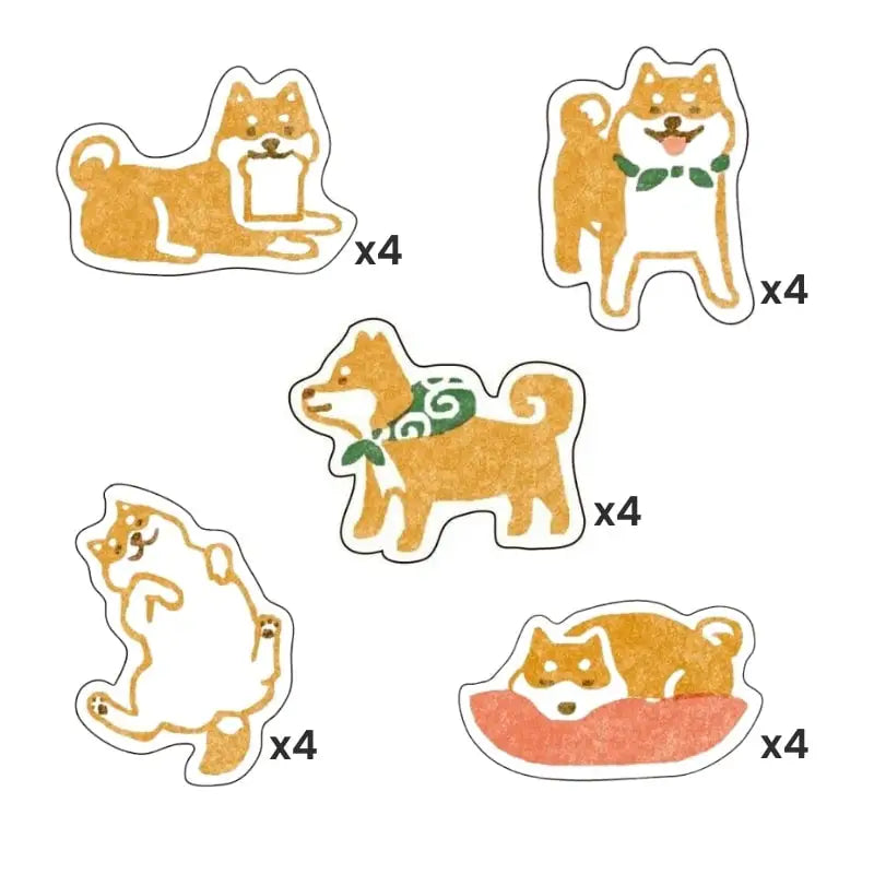 Adesivi giapponesi del cane Shiba