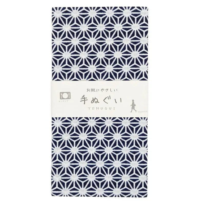 Asciugamano Tenugui Asanoha Blu