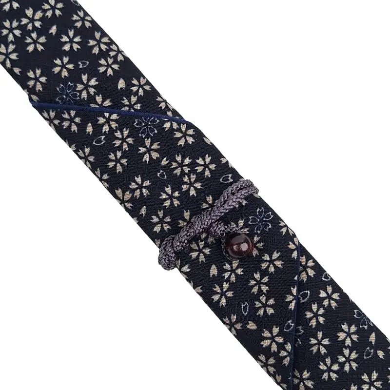 Astuccio per bacchette giapponesi blu Sakura