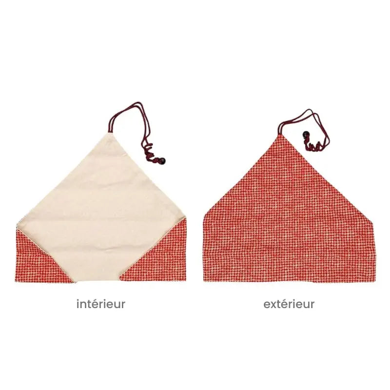 Astuccio per bacchette giapponesi Kanoko rosso