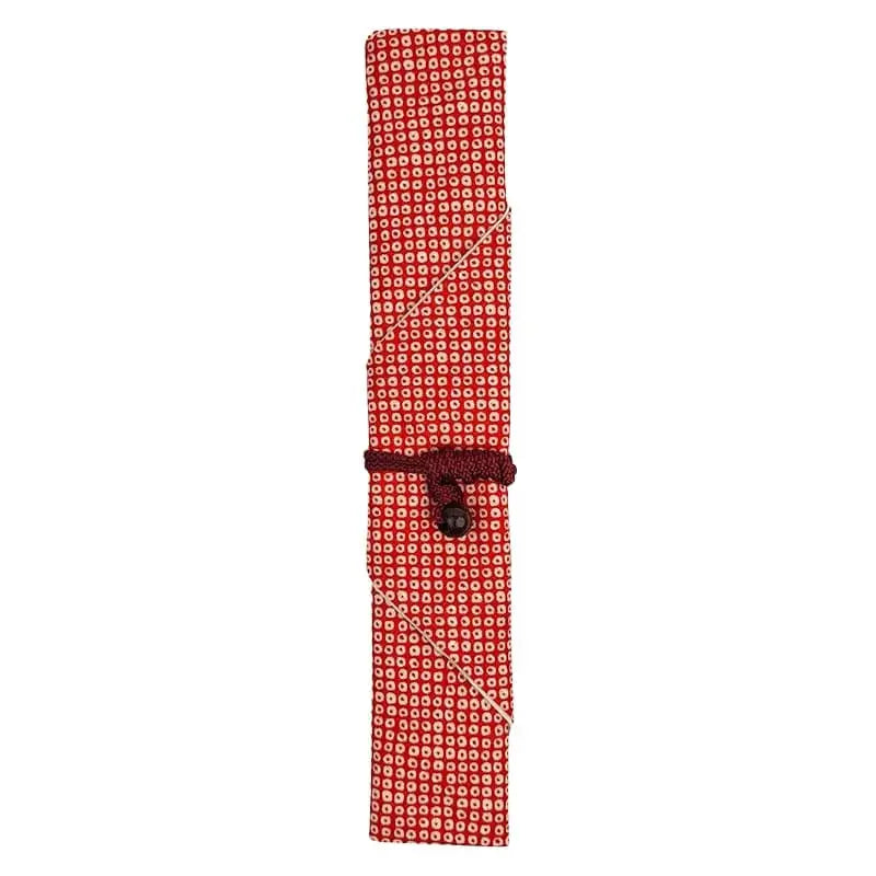 Astuccio per bacchette giapponesi Kanoko rosso