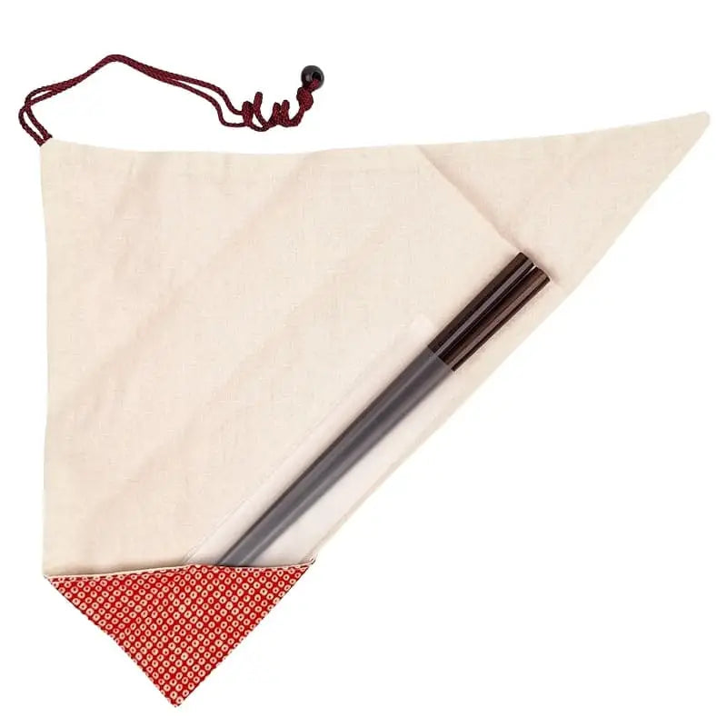 Astuccio per bacchette giapponesi Kanoko rosso