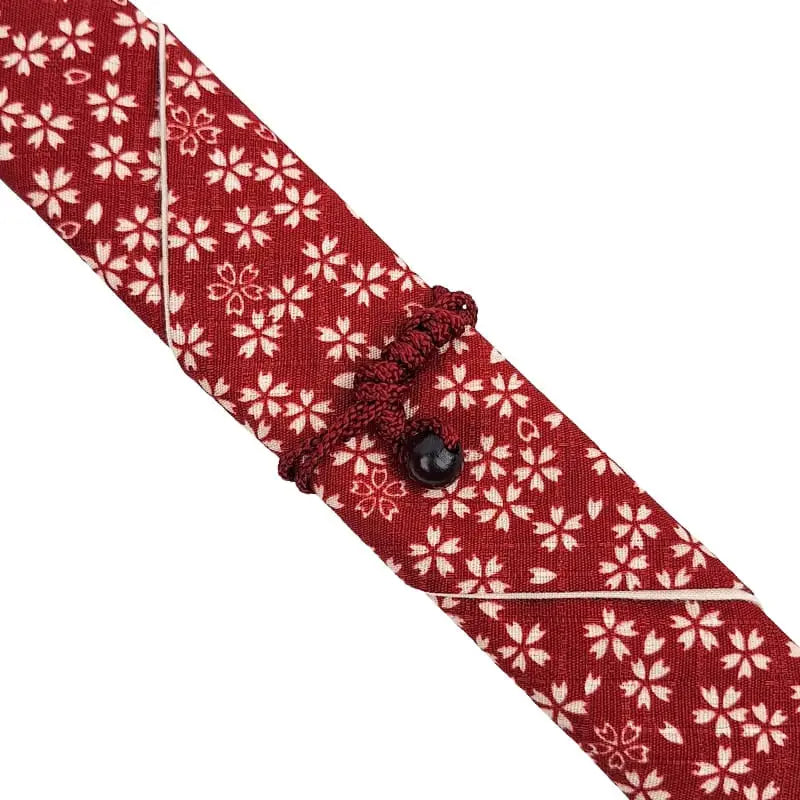 Astuccio per bacchette giapponesi rosso Sakura