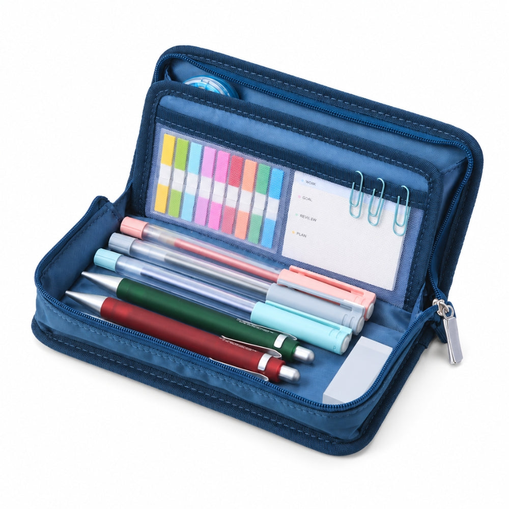 Astuccio Piatto - Blu Navy