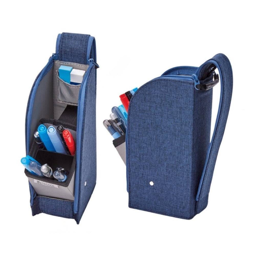 Astuccio Portapenne Verticale - Blu Navy